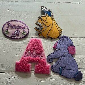 Disney Princess and Elephant appliqué Patch Set Coachella festival